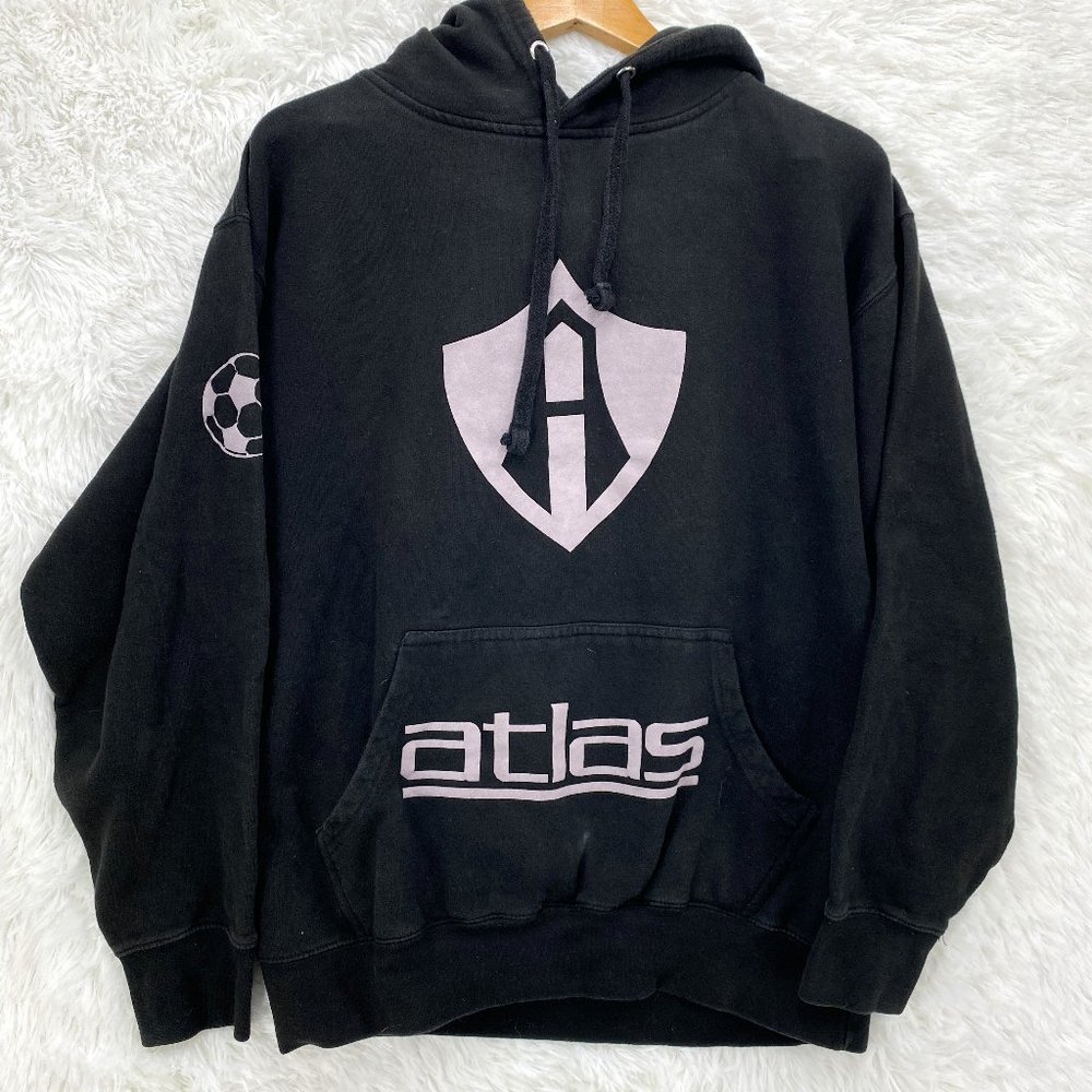 Smart Blanks Men's Casual Black Logo Atlas Zorros Mexico Soccer Hoodie Size L